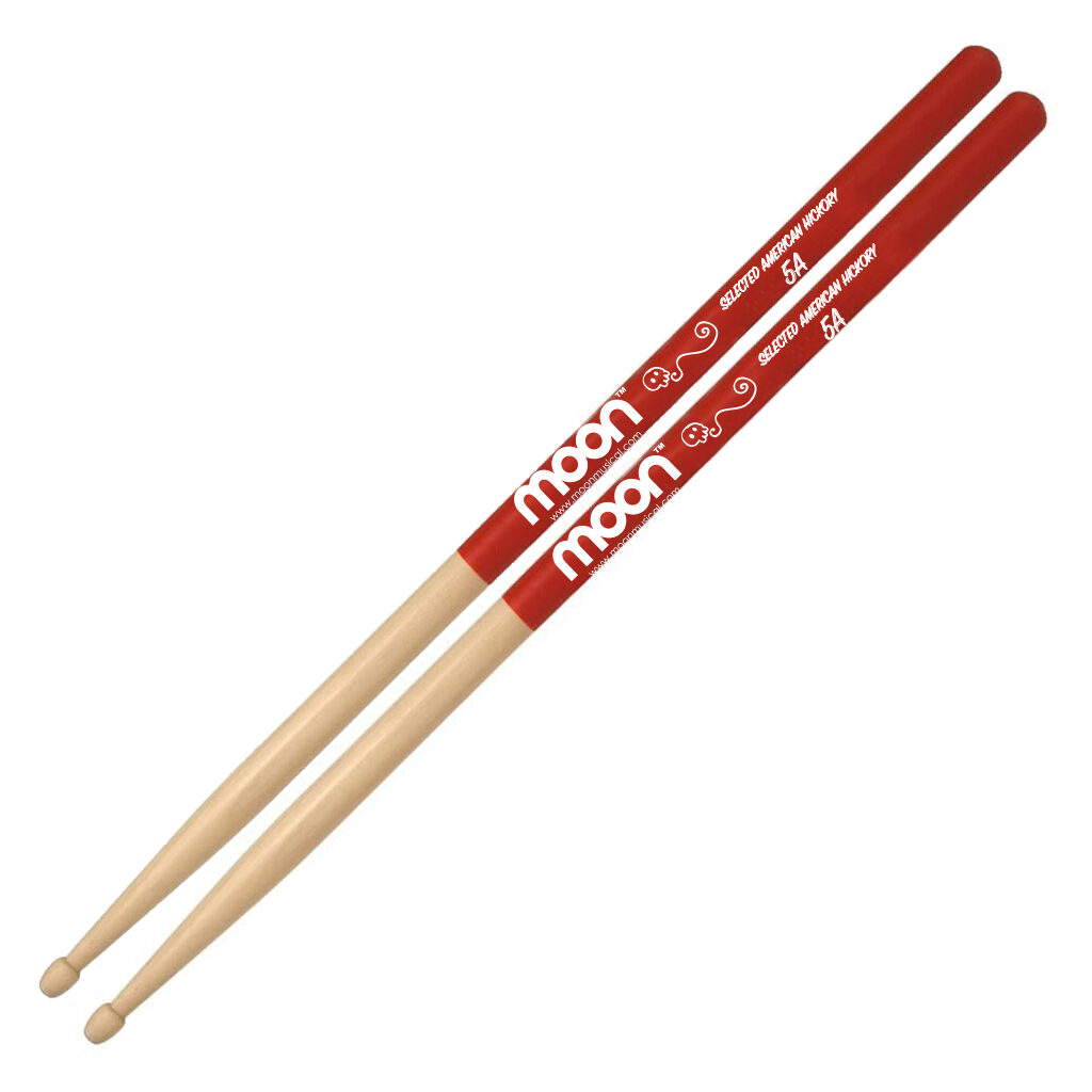 Baquetas 5A Grip Rojo American Hickory Moon®