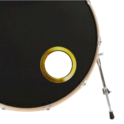 Holz protector orificio parche MEKANIX 4" Dorado mate